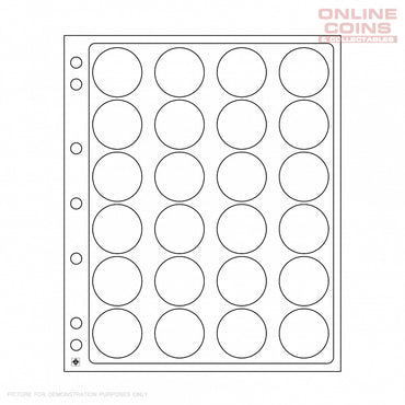 Lighthouse ENCAP 36-37 Clear Pages for 24 Round Coin Capsules - Packet of 2