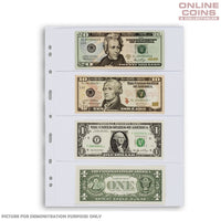 Lighthouse - Grande 4C Clear Album Pages For Banknotes and Stamps - Packet of 5