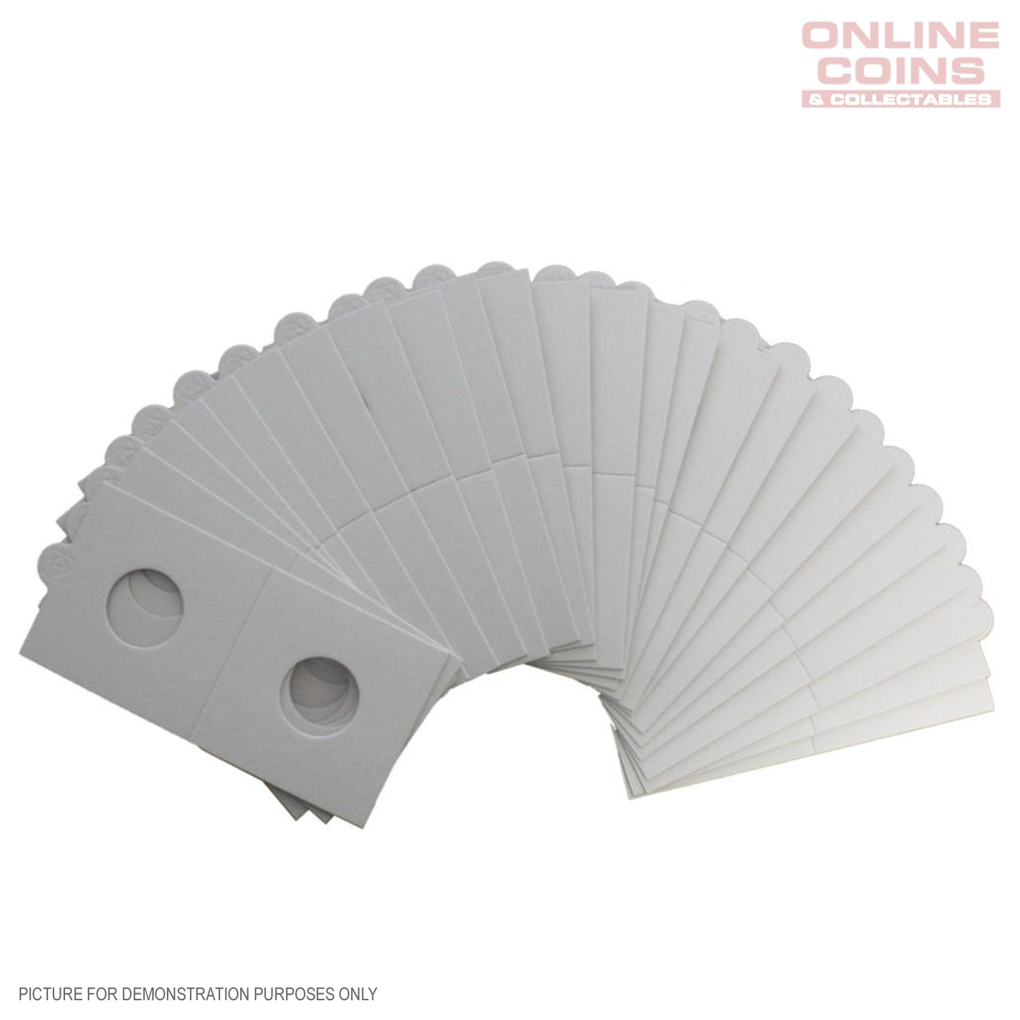 Lighthouse MATRIX WHITE 20mm Self Adhesive 2"x2" Coin Holders -  Protection for your Coins (Suitable For Australian 1c, 5c, Sixpence And Half Sovereigns)
