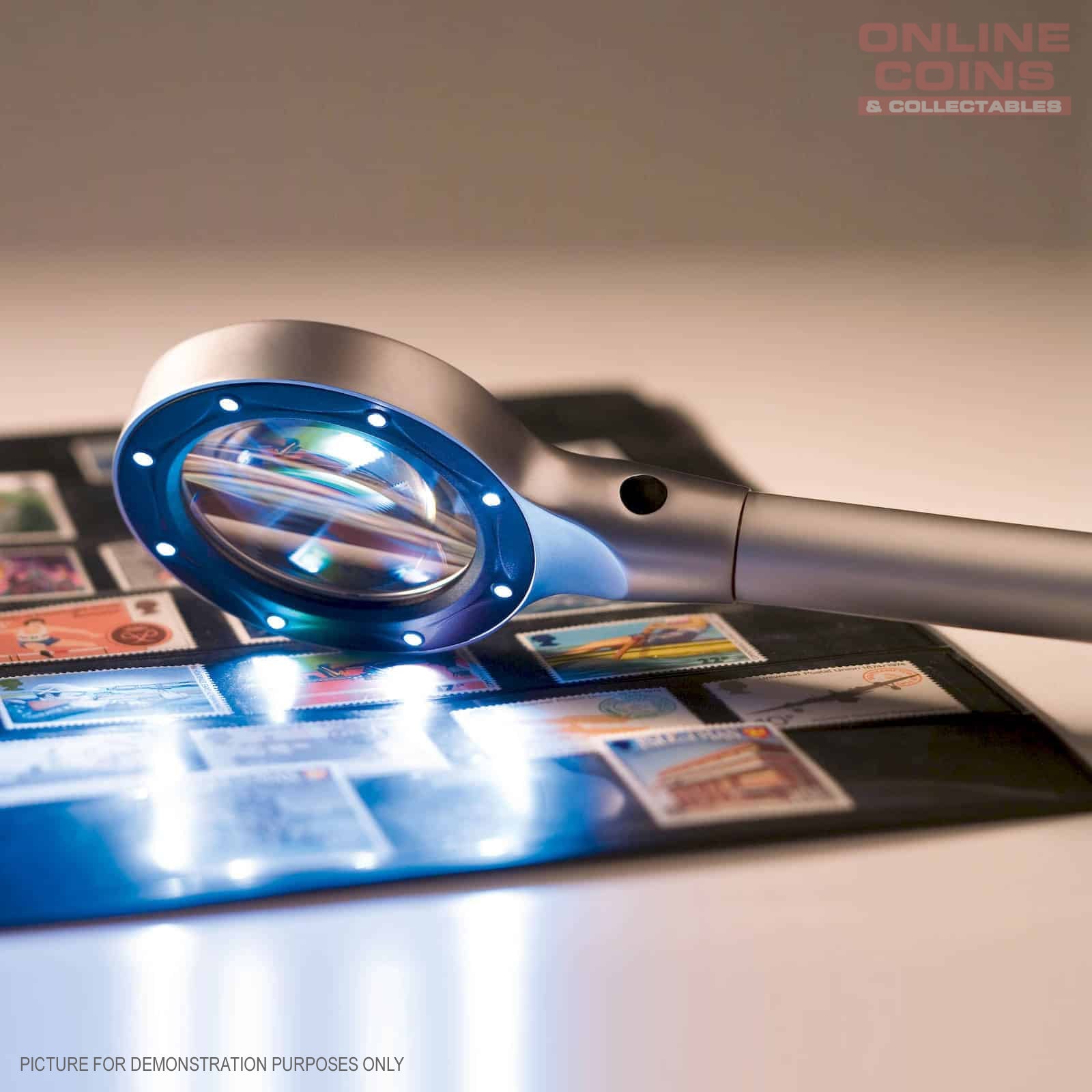 Lighthouse Illuminated Handle Magnifier 2.5x Magnification 8 White LED ...