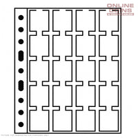 Lighthouse - Grande M20K Coin Album Pages Suit 2x2's - Listing is for Packet of 5