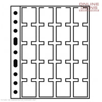 Lighthouse - Grande M20K Coin Album Pages Suit 2x2's - Listing is for Packet of 5 #324851