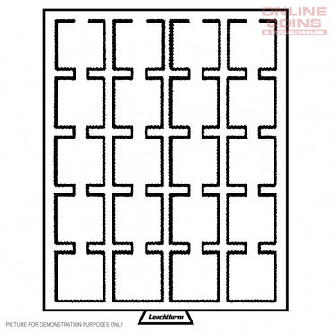 Lighthouse MB20MS Black MB Coin Drawer - 20 Square Compartments Up To 50mm -  Suit Quadrum