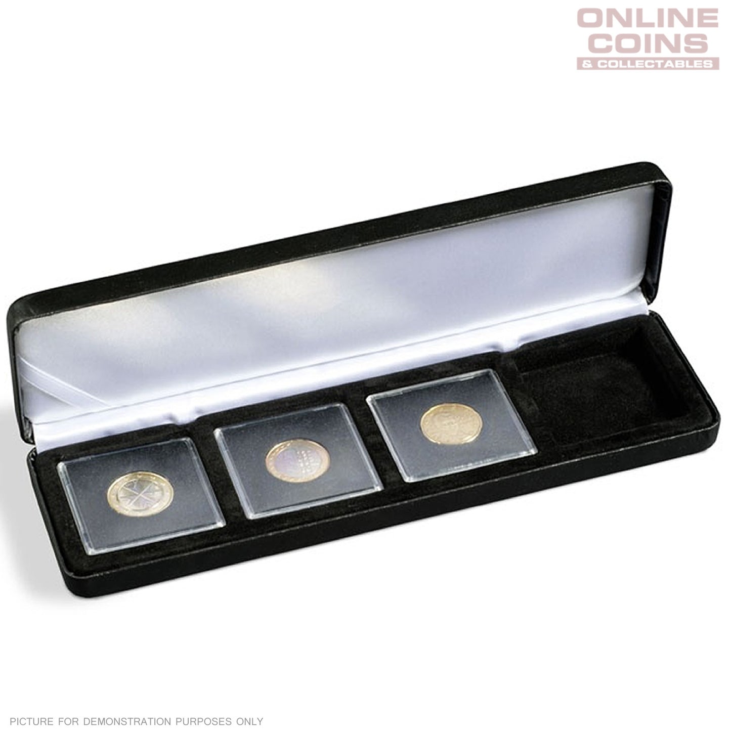 Lighthouse - Nobile Quadrum Satin Lined 4 Coin Display Case