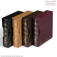 Lighthouse - Classic Optima Leather Coin, Stamp & Banknote Album With Slipcase - Black