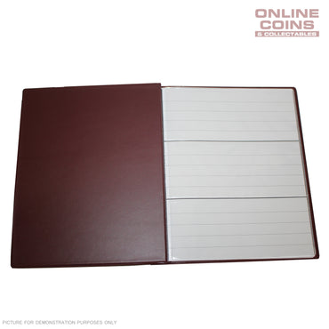 RENNIKS Banknote Album including 6 Note Album Pages - RED