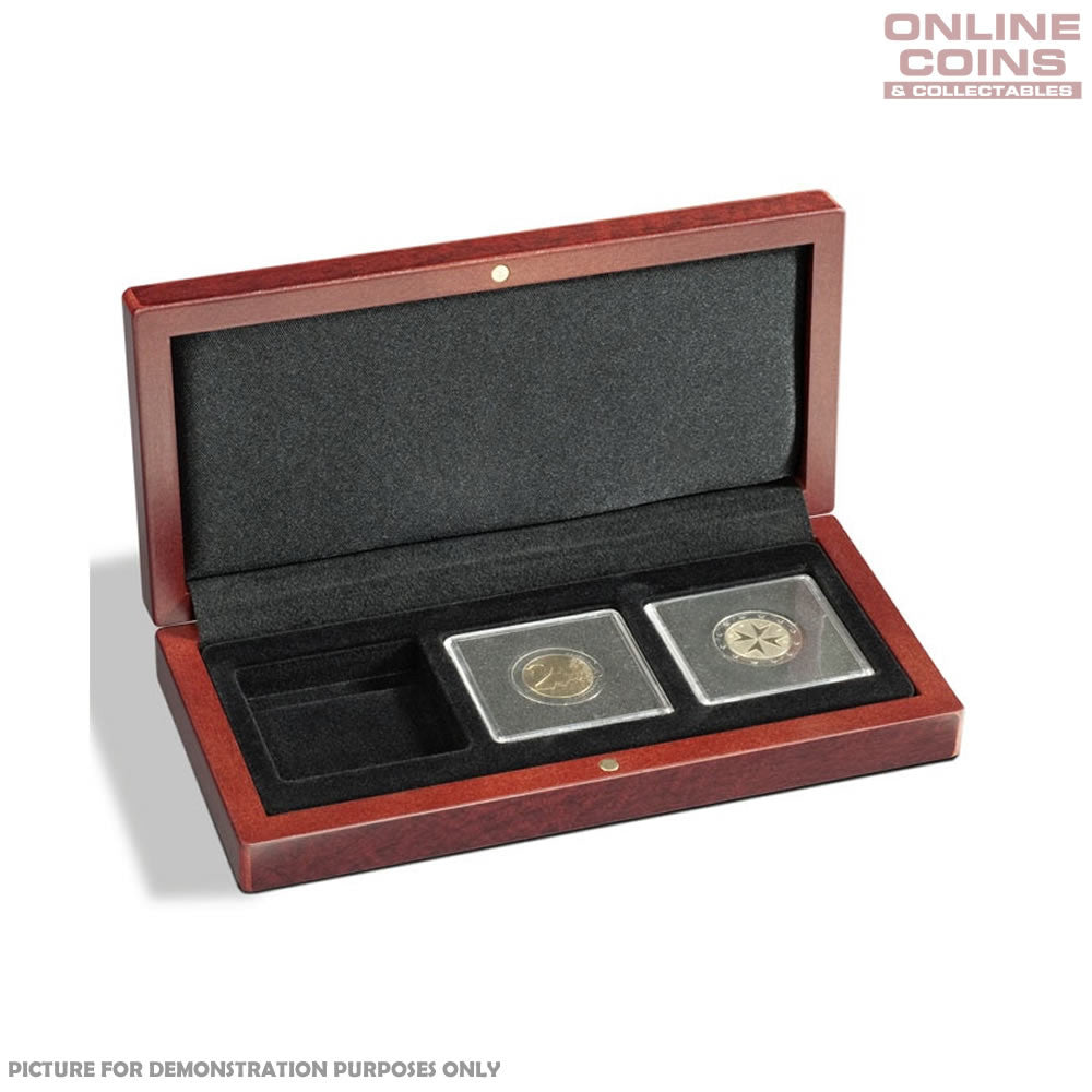 Lighthouse Volterra Timber Coin Presentation Case for Three Quadrums Capsules