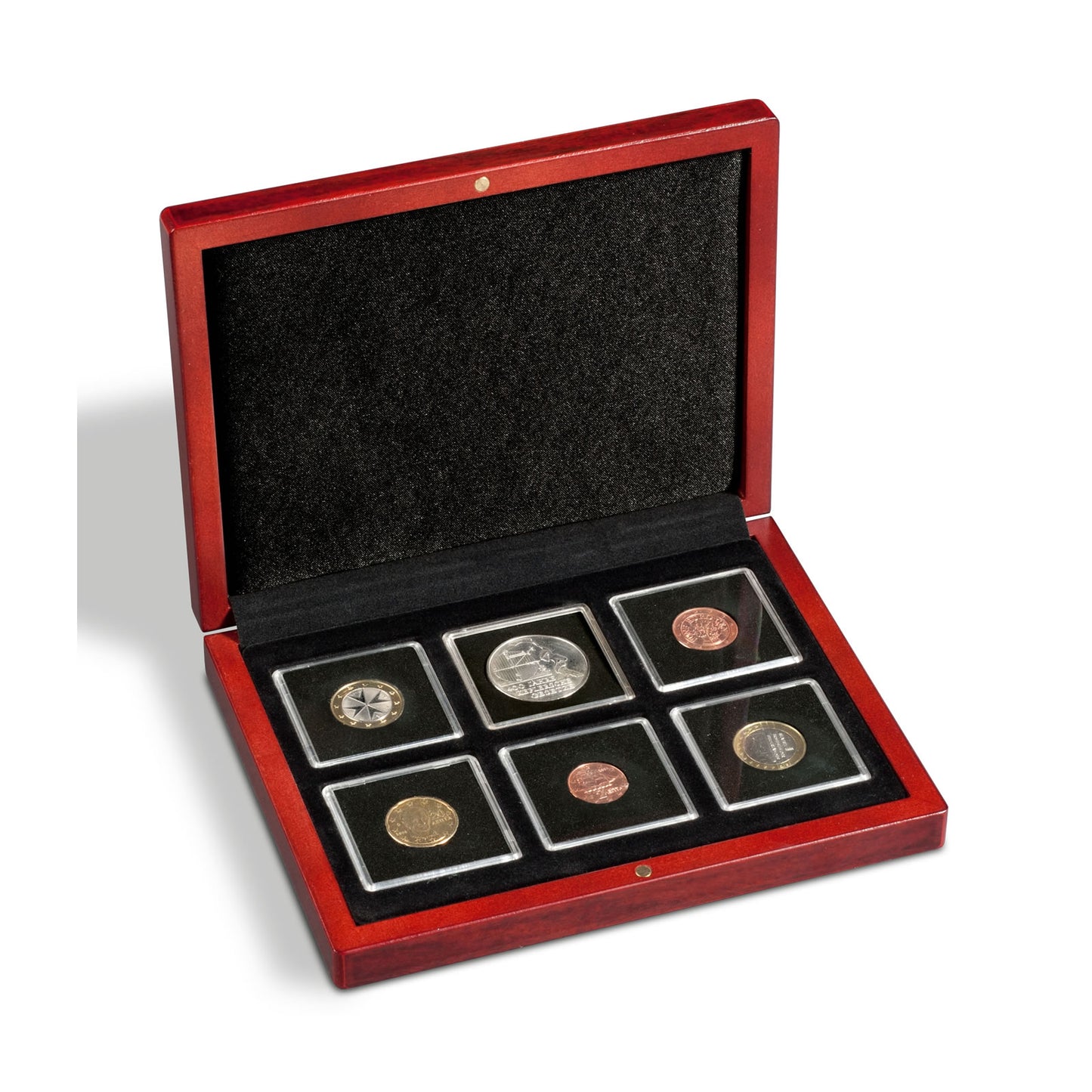 Lighthouse Volterra Timber Coin Presentation Case for Six Quadrum Capsules
