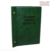 VST Australian Florin Album 1910 - 1964 With Printed Mintage Interleaves GREEN