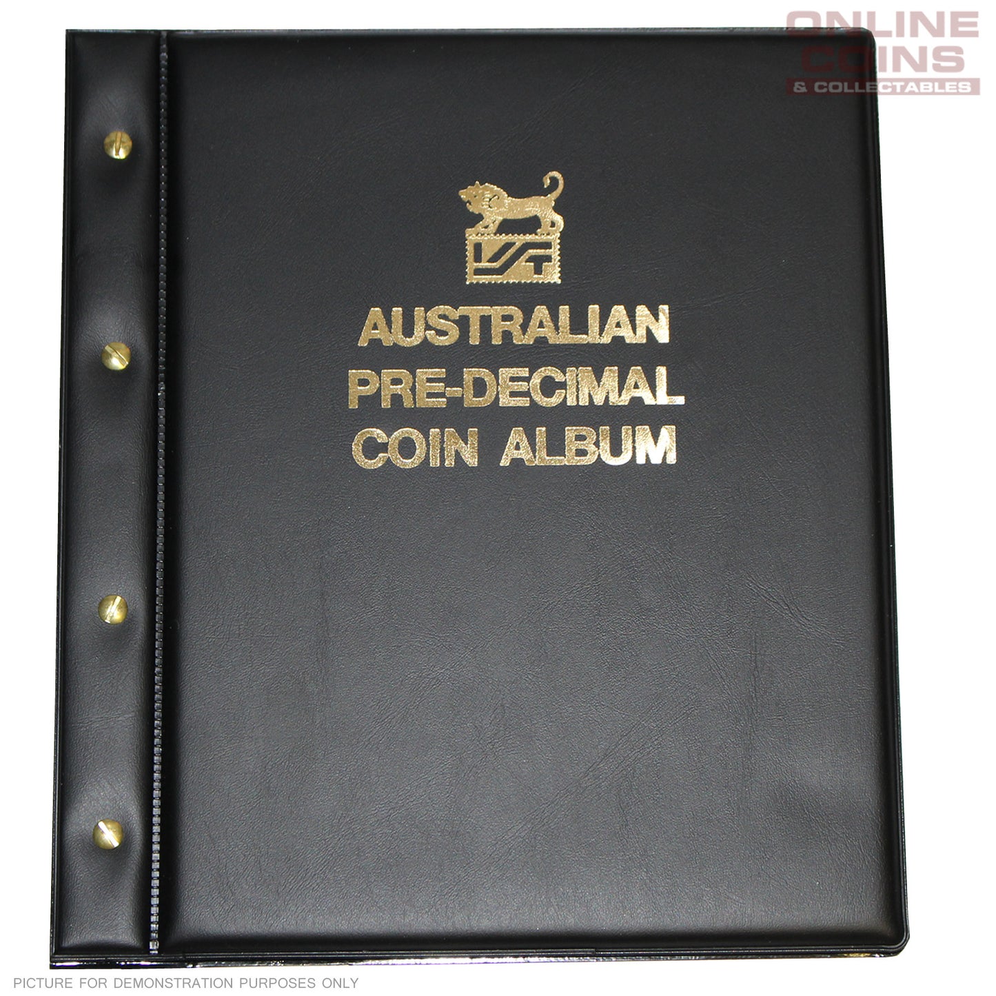 VST Coin Album Padded Leatherette Cover Australia Pre Decimal Pages - BLACK