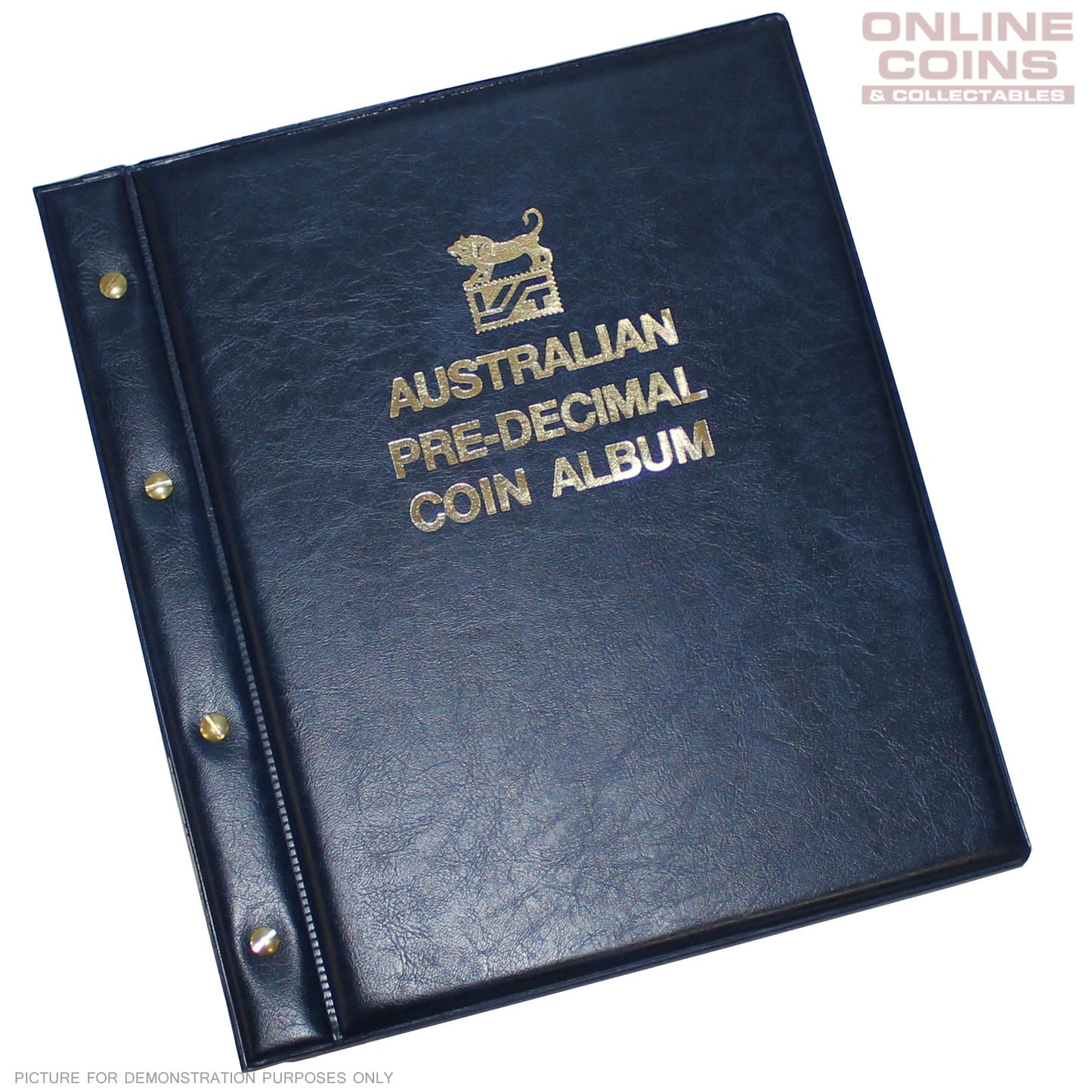 VST Coin Album Padded Leatherette Cover Australian Pre Decimal Pages - BLUE