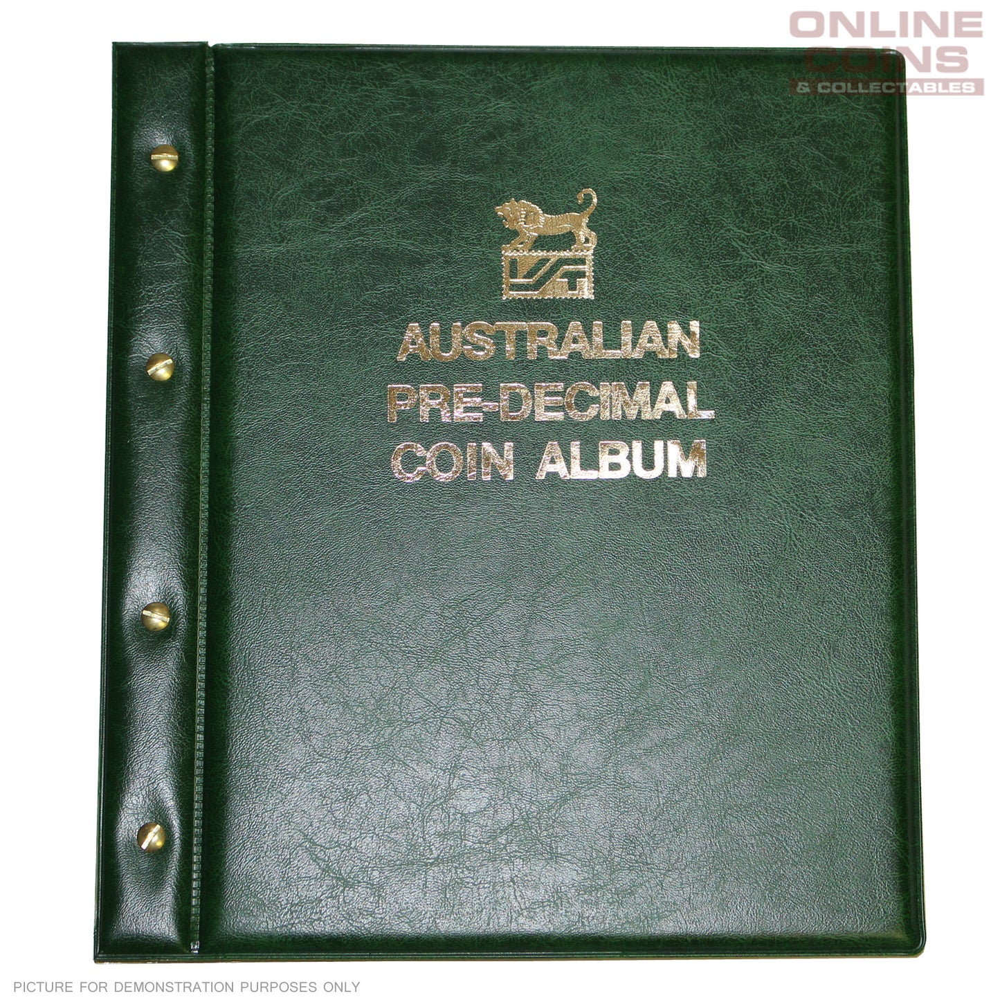VST Coin Album Padded Leatherette Cover Australia Pre Decimal Pages - GREEN