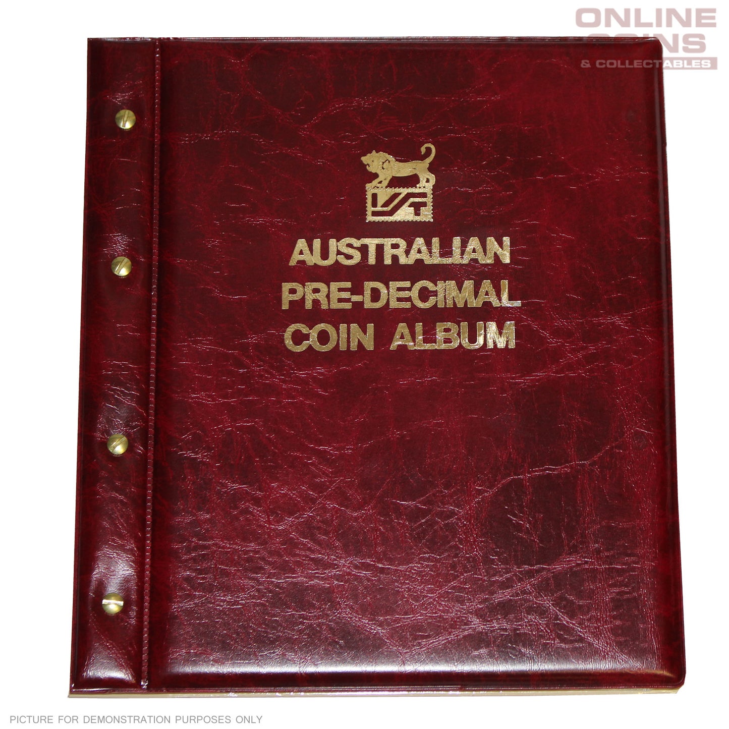 VST Coin Album Padded Leatherette Cover Australia Pre Decimal Pages - RED