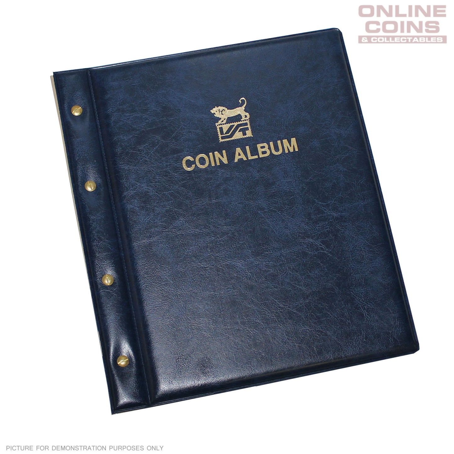 VST Coin Album Padded leatherette Cover Including 6 Coin Album Pages - BLUE