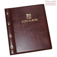 VST Coin Album Padded leatherette Cover Including 6 Coin Album Pages - RED