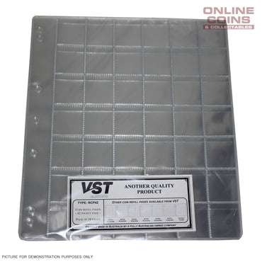 VST Coin Refill 42 Pocket Pages with Backing Pages to Suit VST Album - 10 Pages